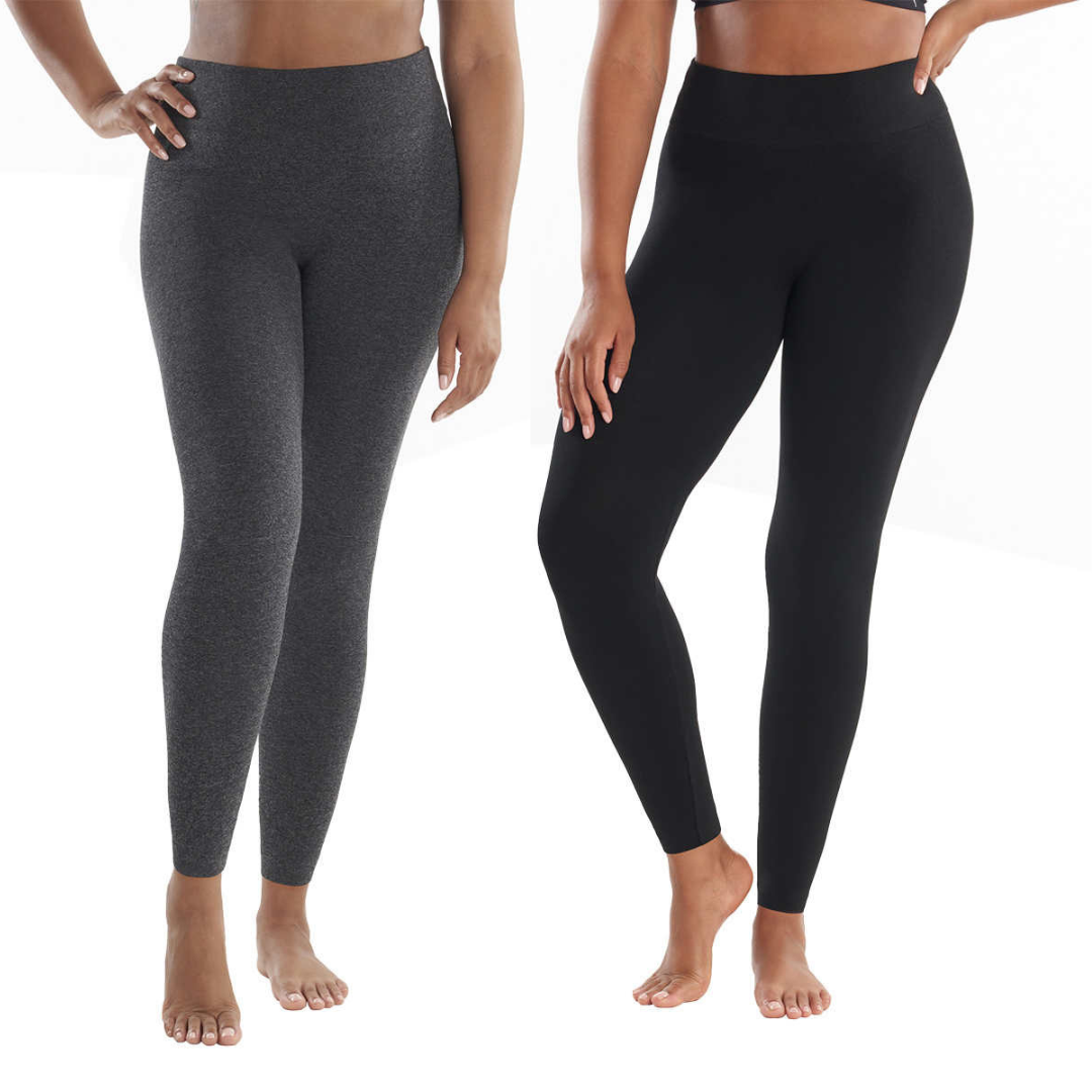 LEMON 2 Pack Seamless Fleece Lined Leggings Liquidation125Plus