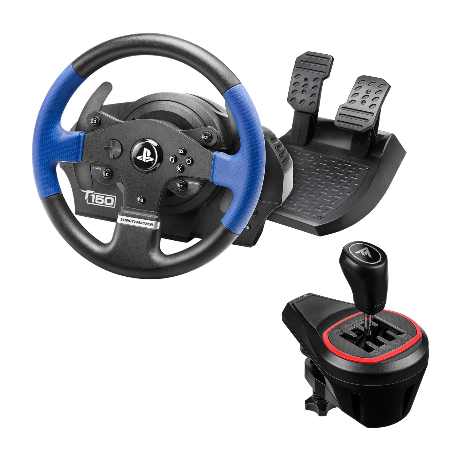 Thrustmaster T150 Volant de course + pédalier 3 pédales - PS3 Thrustmaster T150 Volant de course + pédalier 3 pédales - PS3