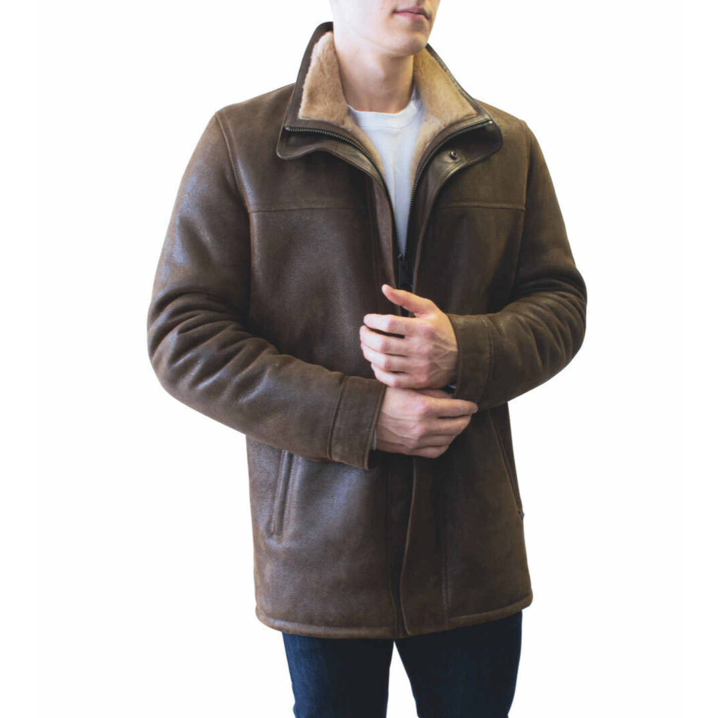 rbh-ricardo-veste-à-double-col-montant-en-cuir-de-mouton-pour-homme-men's-sheepskin-double-collar-jacket-brown-brun-2