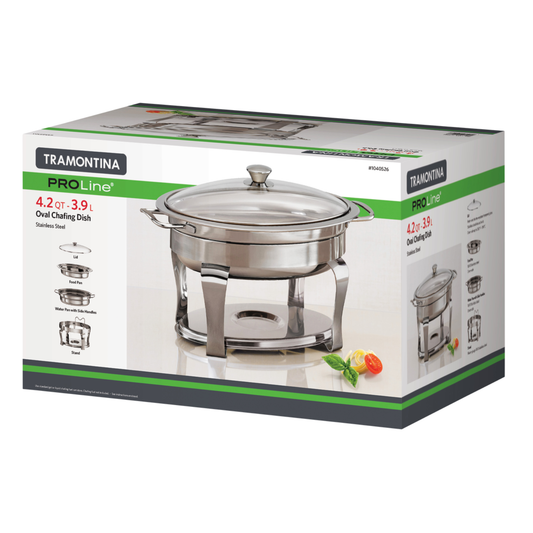 TRAMONTINA - Plat-Réchaud Oval PROLine de 3,9 L-oval-chafing-dish-4,2-qt-costco-1295949-2