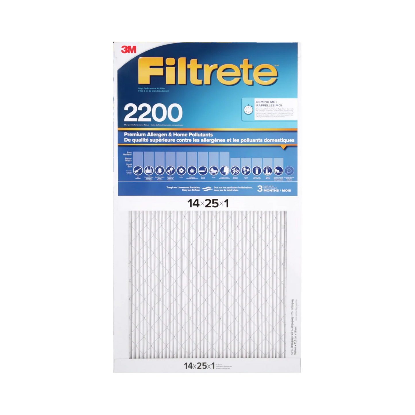 3M FILTRETE - Filtre à Air Grand Rendement MPR 2200-high-performance-air-filter-costco-1833854
