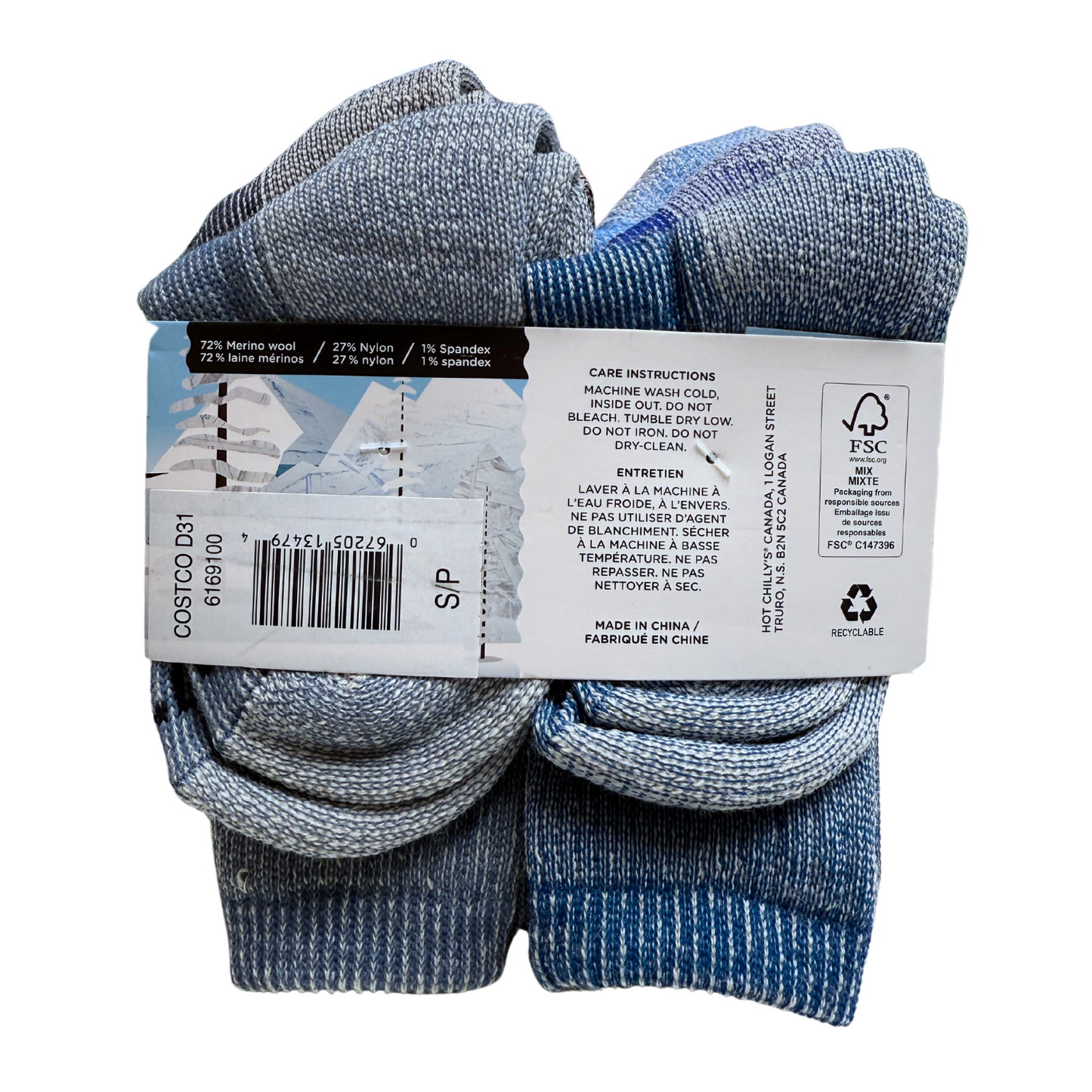 HOT CHILLYS - 6 Paires de Chaussettes de Randonnée pour Enfant