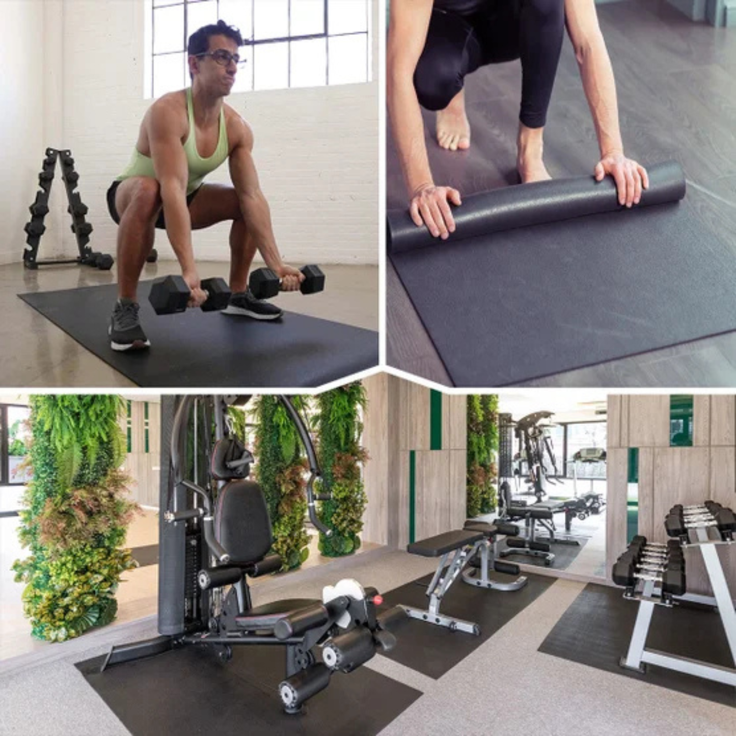RUBBER KING - Tapis d'Entrainement Noir Série Challenger *Boite Ouverte*-series-black-fitness-mat-costco-1829069-4
