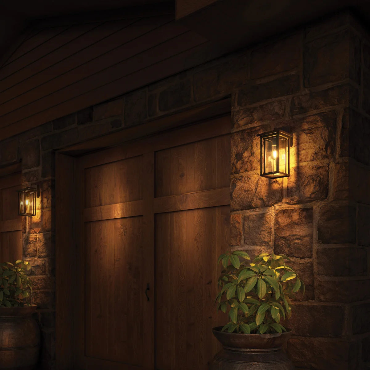 GOODEARTH LIGHTING - Lanterne Murale À DEL Extérieur-outdoor-LED-wall-lantern-noire-mat-black-matte-costco-1806310-5