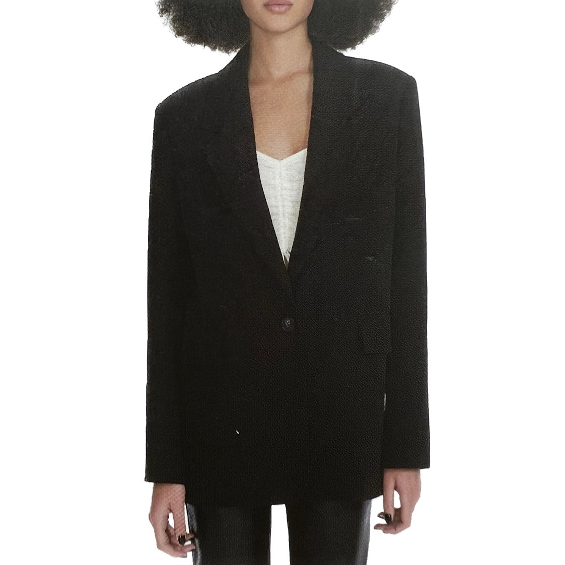 Steve Madden Fable Blazer Donna Maniche Corte Con Maniche A Sbuffo E Dettaglio Rilegatura, Tessuto Misto Lino - Eleganza Fresca
