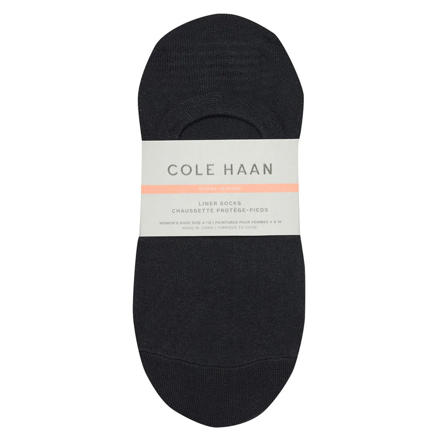 COLE HAAN - Paquet de 10 Paires de Chaussettes Protège-Pieds-pack-pairs-liner-socks-costco-3345678-noir-black