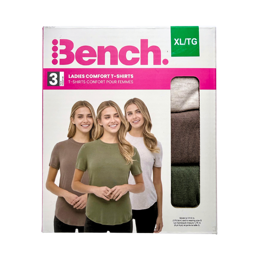 BENCH - Paquet de 3 Chandails pour Femme-womens-t-shirt-3-pack-Vert-Brun-Beige-Green-Brown-2945483