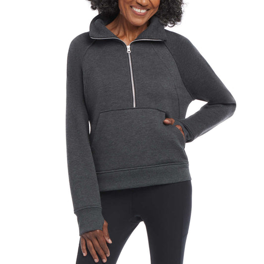 danskin-haut-col-cheminé-demi-fermeture-glissière-femme-women-half-zip-funnel-neck-top-3