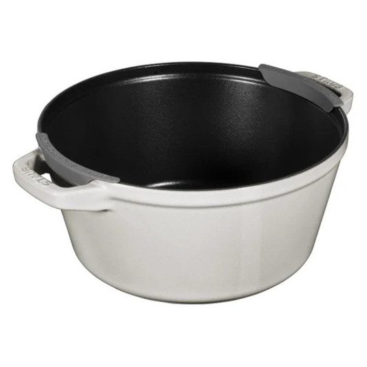 STAUB - Ensemble de Cocottes en Fonte Empilable, 4 Pièces *Boite Ouverte*-stackable-cast-iron-dutch-oven-set-piece-costco-1777875-modele-model-1010892-Truffe-blanche-White-truffle