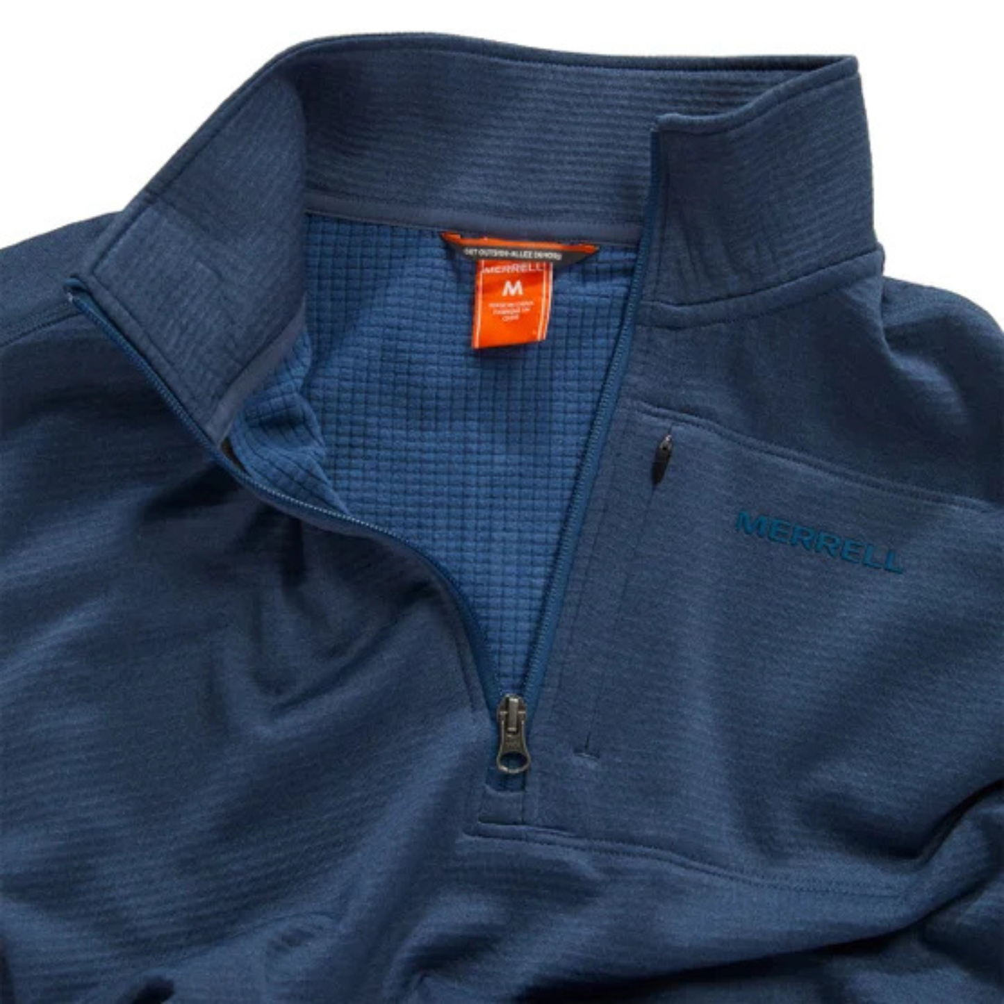 MERRELL - Chandail à Fermeture à Glissière un Quart pour Homme-Mens-1/4-Zip-Fleece-Sweater-Bleu-Blue-1926590-1962346