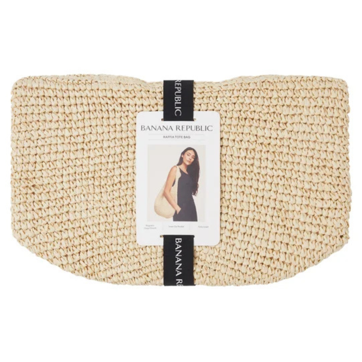 BANANA REPUBLIC - Sac Fourre-Tout en Raphia-Raffia-tote-bag-Beige-Naturelle-Natural-1966925-1041711