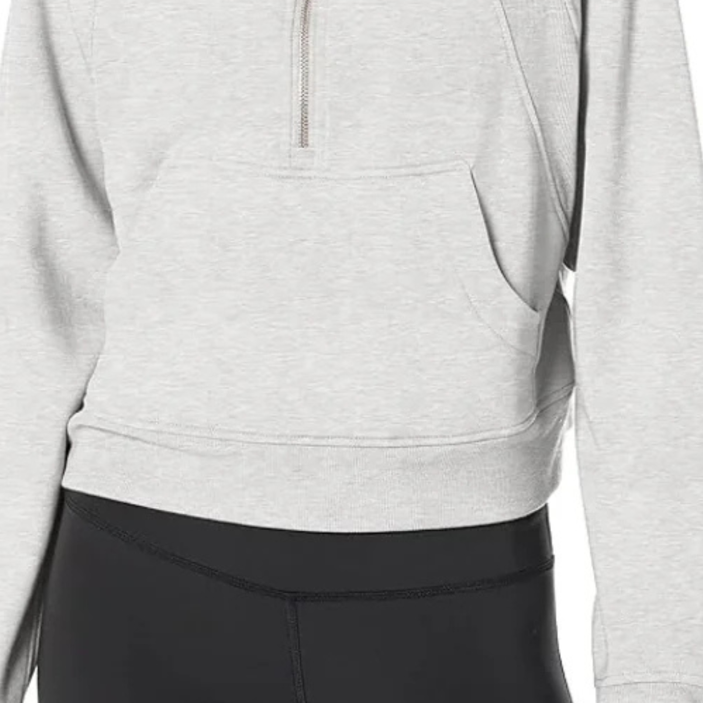 DANSKIN - Chandail à Col Cheminée et Demi-Fermeture Éclair pour Femme-Womens-Half-Zip-Funnel-Neck-Gris-Grey-1915510