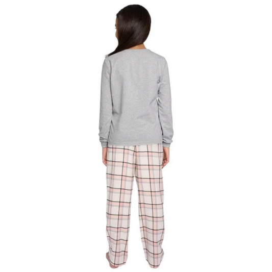 PL BY PETIT LEM - Ensemble Pyjama 2 Pièces pour Fille-Girls-Pyjama-Set-2-piece-Gris-Grey-9553535-1943197