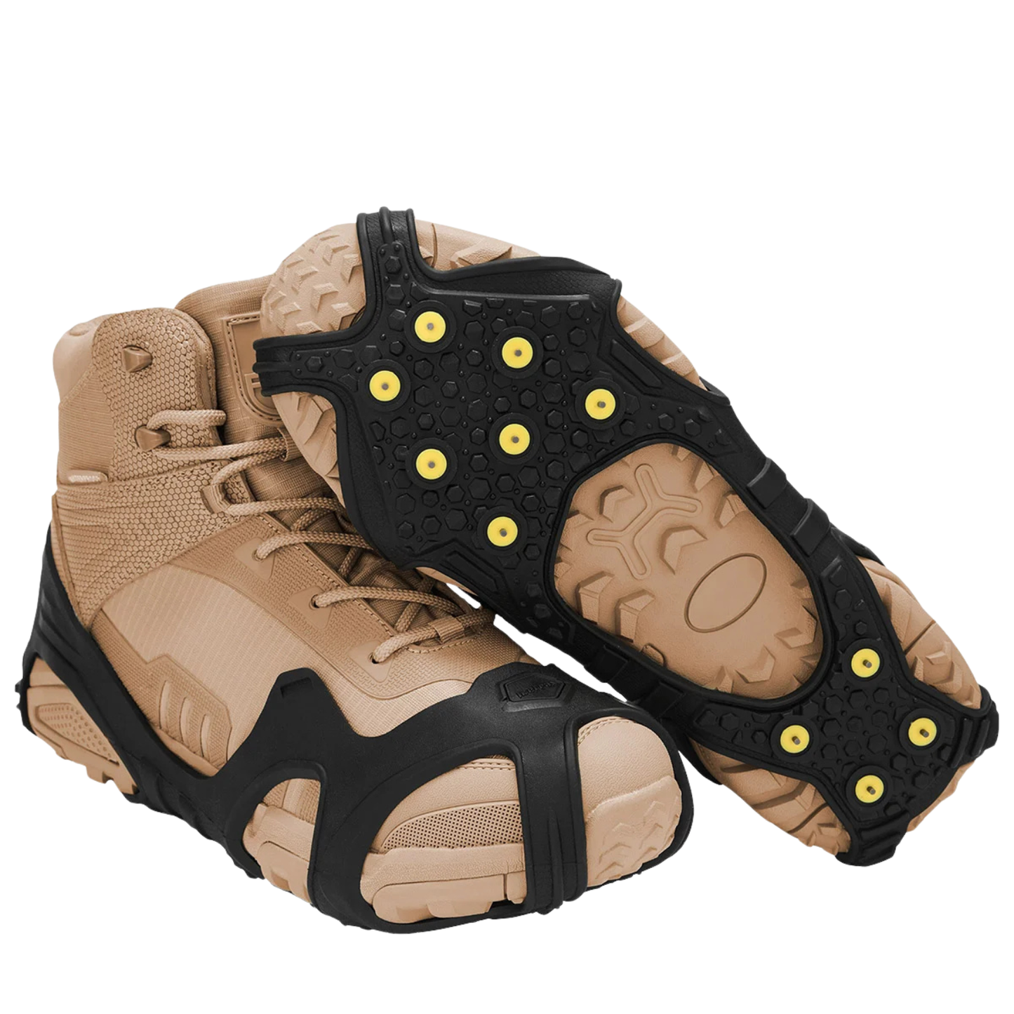 ICETRAX PRO - Paquet de 2 Semelles à Crampons Antidérapants-2-pack-Winter-Traction-aid-Noir-Black-1940307-1874403