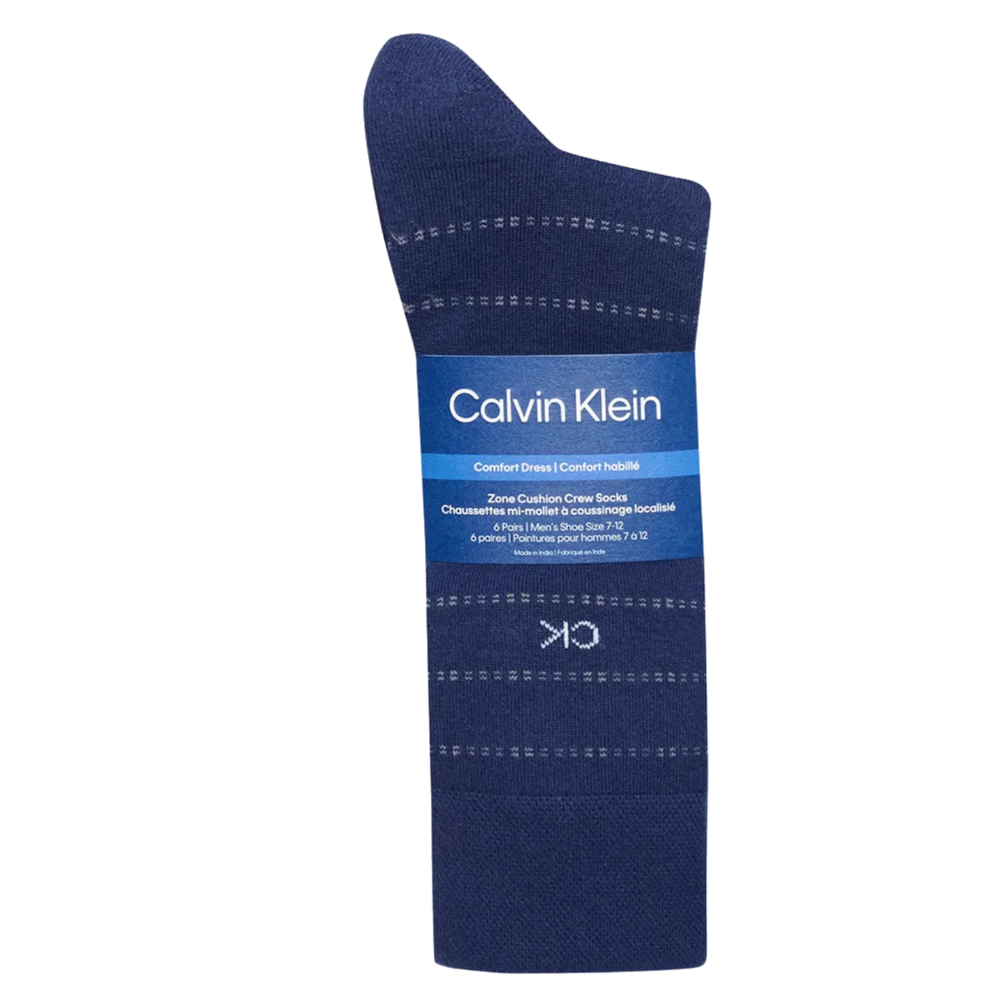 CALVIN KLEIN - 6 Paires de Chaussettes Habillées pour Homme-Mens-6-Pair-Dress-Socks-Bleu-Marine-Beige-Gris-Blue-Navy-Grey-1915543-1936538