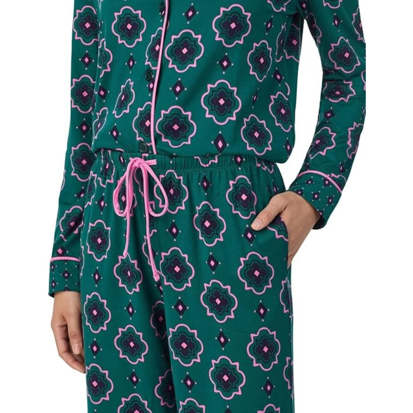 ROOM SERVICE - Ensemble de Pyjama 2 Pièces pour Femme-Womens-2-Piece-Pyjama-Set-Vert-Green-1932324