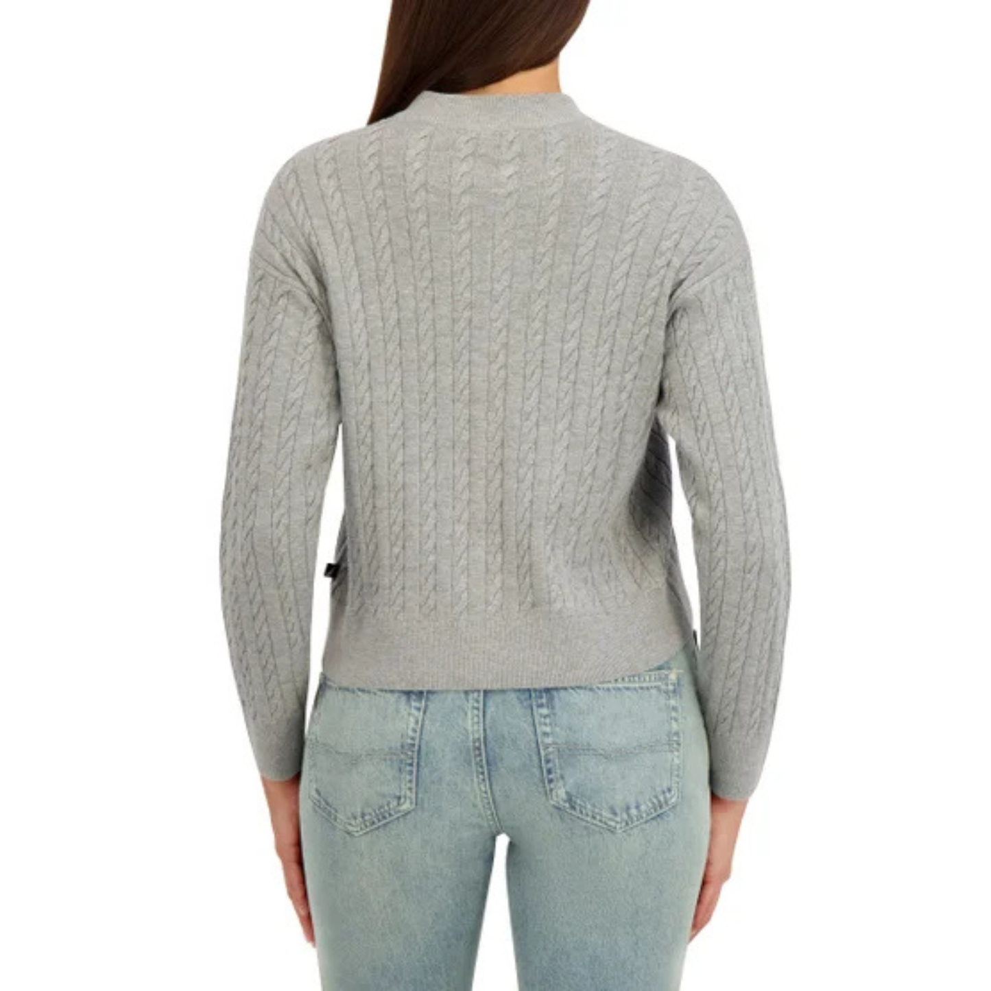 NAUTICA JEANS - Cardigan à Torsades pour Femme-Womens-Cable-Cardigan-Gris-Grey-1951518-1955824