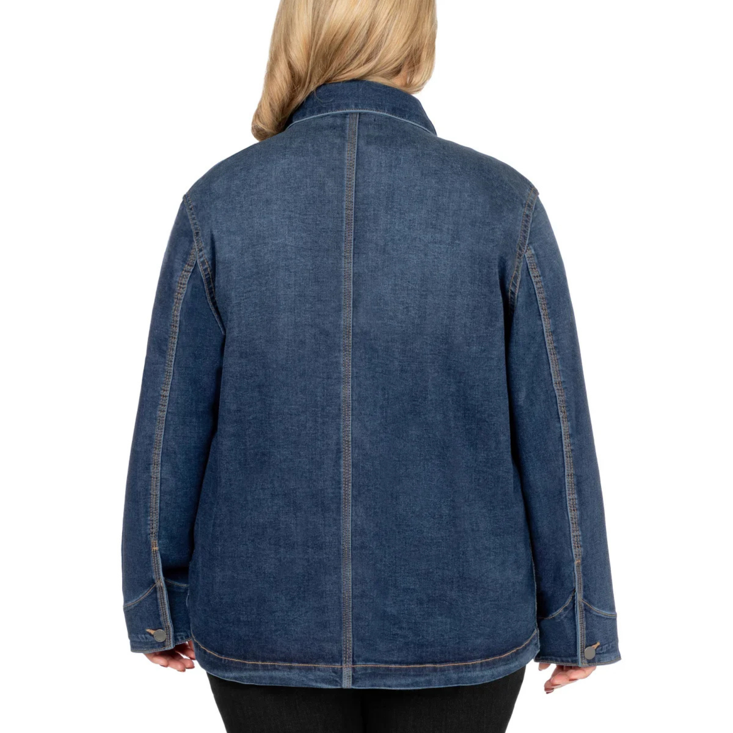 WELL WORN - Veste en Jeans pour Femme-Womens-Jeans-Jacket-Bleu-Foncé-Dark-Blue-1868130