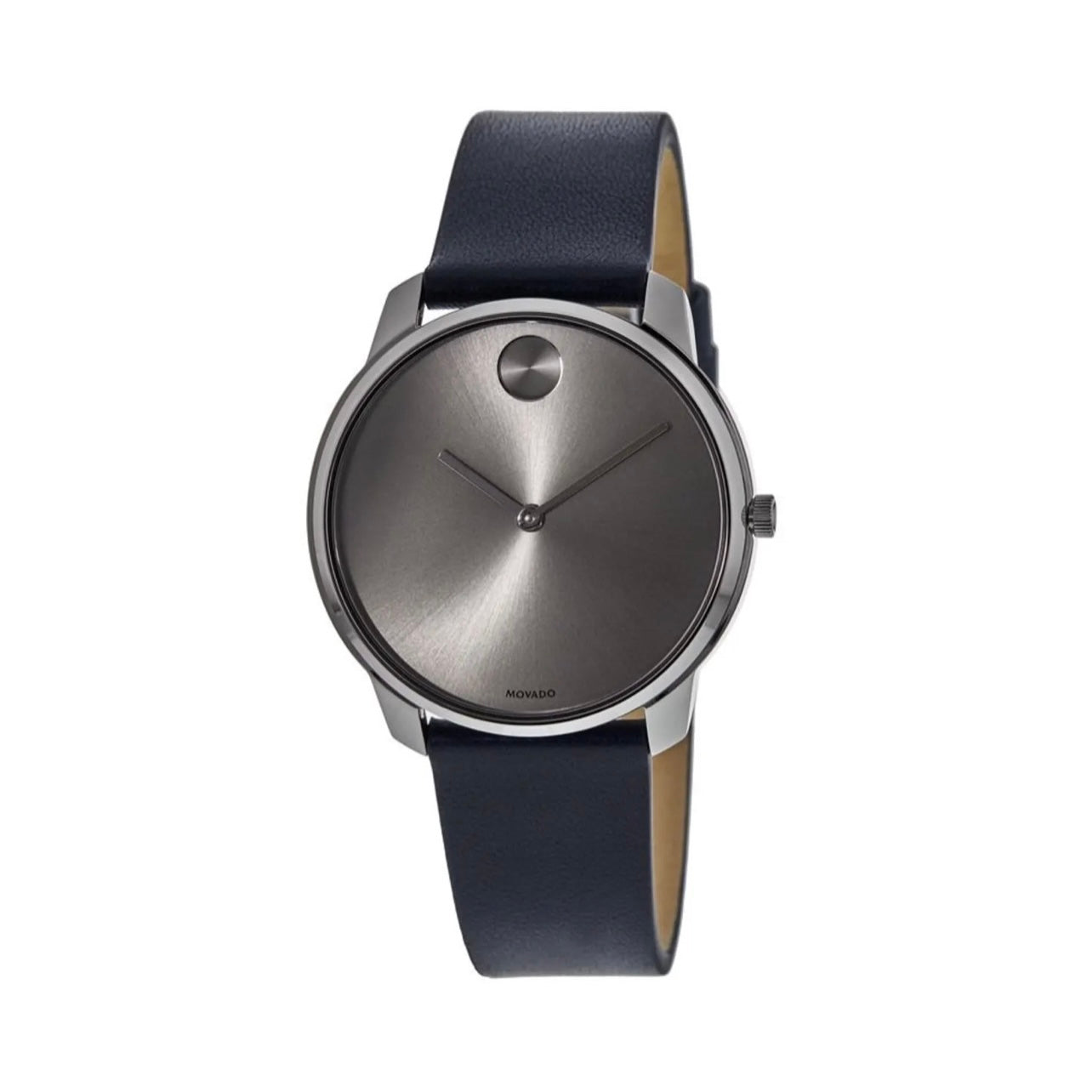 movado-montre-homme-gris-acier-bleu-cuir-grey-watch-men-blue-leather