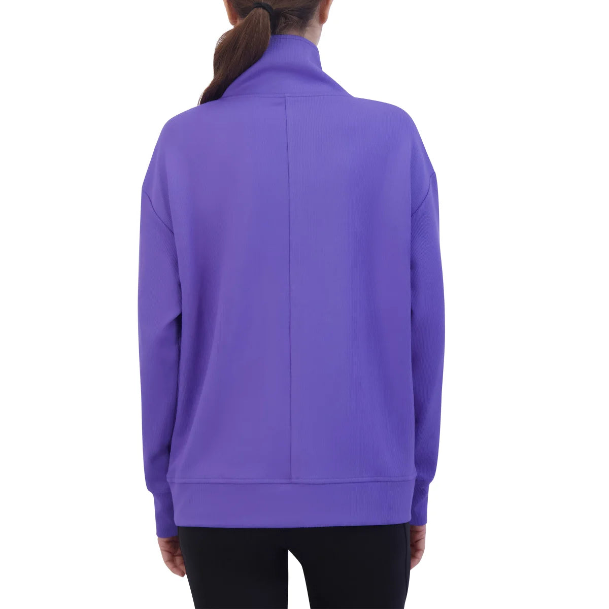 GAIAM - Chandail Côtelé à Fermeture à Glissière un Quart pour Femme-women's-quarter-zip-pullover-ribbed-costco-1816100-violet-purple-2