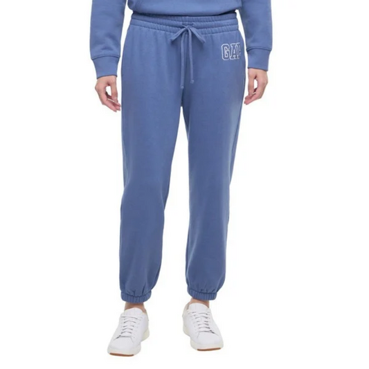 Pantalon de jogging GAP bleu avec taille ajustable et logo brodé | Blue GAP joggers with adjustable waist and embroidered logo