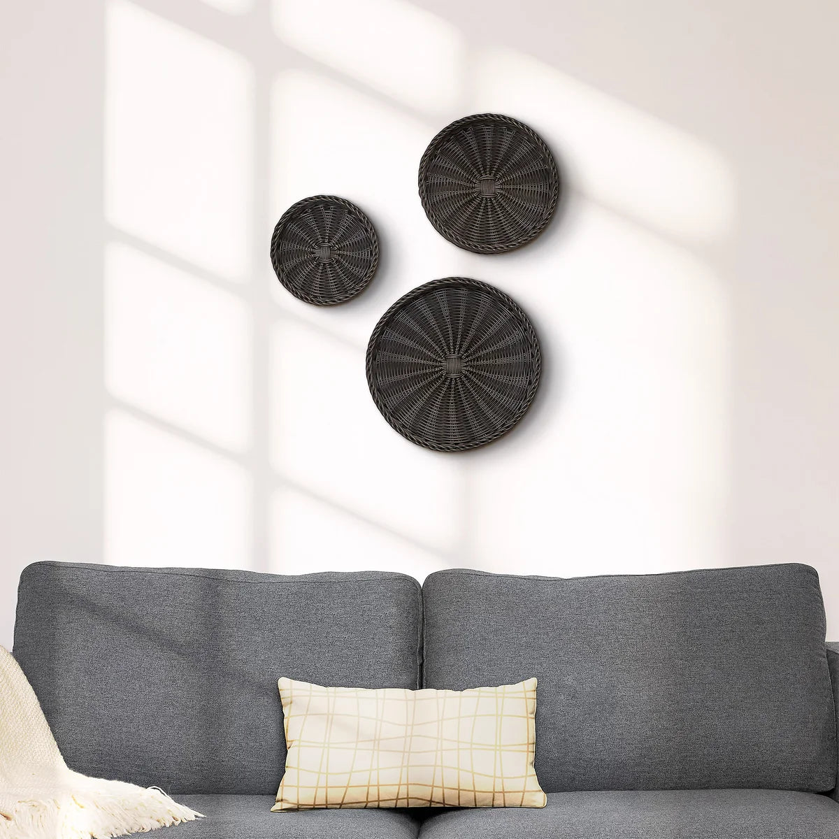 NEATFREAK - Ensemble de 3 Plateaux Tissés à la Main-HANDWOVEN-TRAY-SET-COSTCO-1878105-NOIR-BLACK-PACK-5