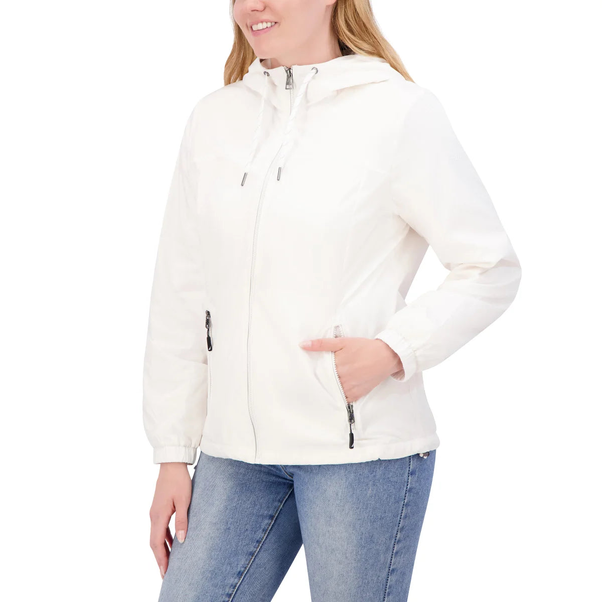 NAUTICA - Veste Coupe-Vent Doublée pour Femme-WOMEN'S-WINDBREAKER-LINED-COSTCO-1869303-WHITE-BLANC-3