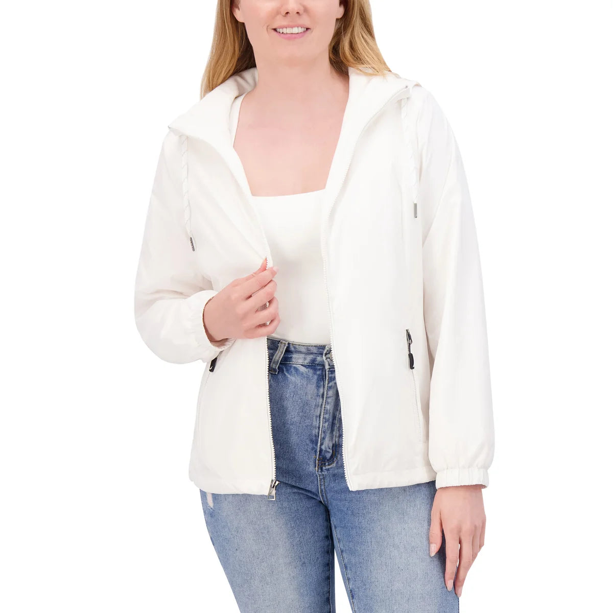 NAUTICA - Veste Coupe-Vent Doublée pour Femme-WOMEN'S-WINDBREAKER-LINED-COSTCO-1869303-WHITE-BLANC-5