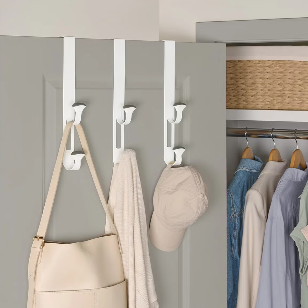 NEATFREAK - Paquet de 3 Crochets Antidérapants de Porte | NEATFREAK pack of 3 over the door non-slip hook