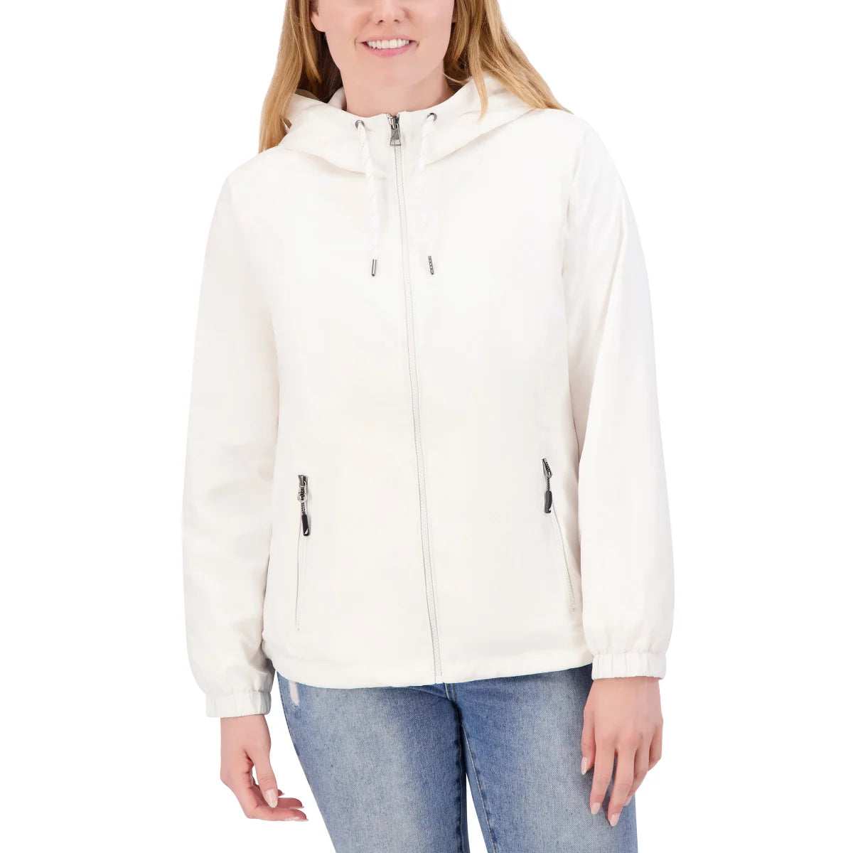 NAUTICA - Veste Coupe-Vent Doublée pour Femme-WOMEN'S-WINDBREAKER-LINED-COSTCO-1869303-WHITE-BLANC