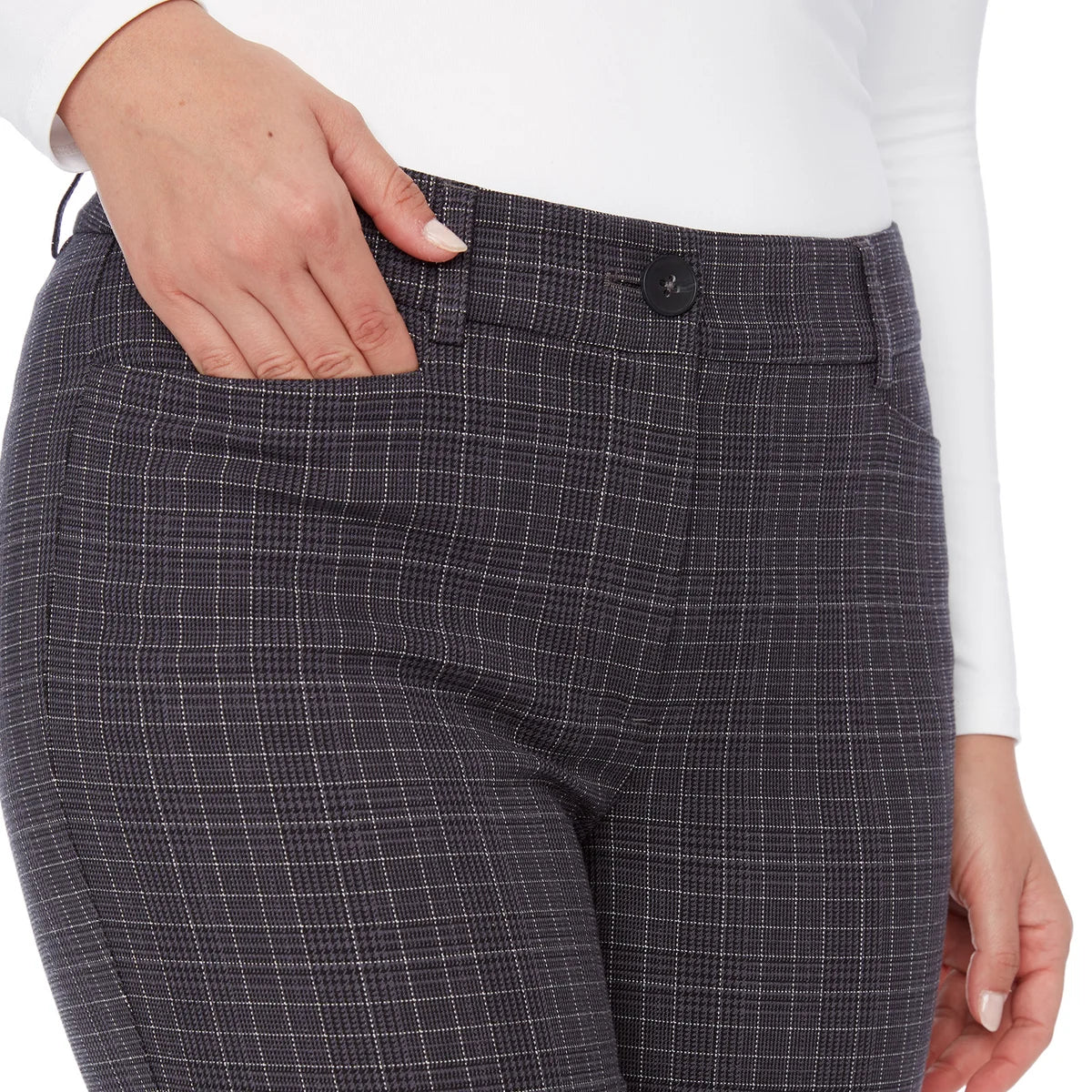 UP! - Pantalon en Coton Extensible pour Femme-women's-stretch-coton-pants-costco-2816134-gris-grey-5