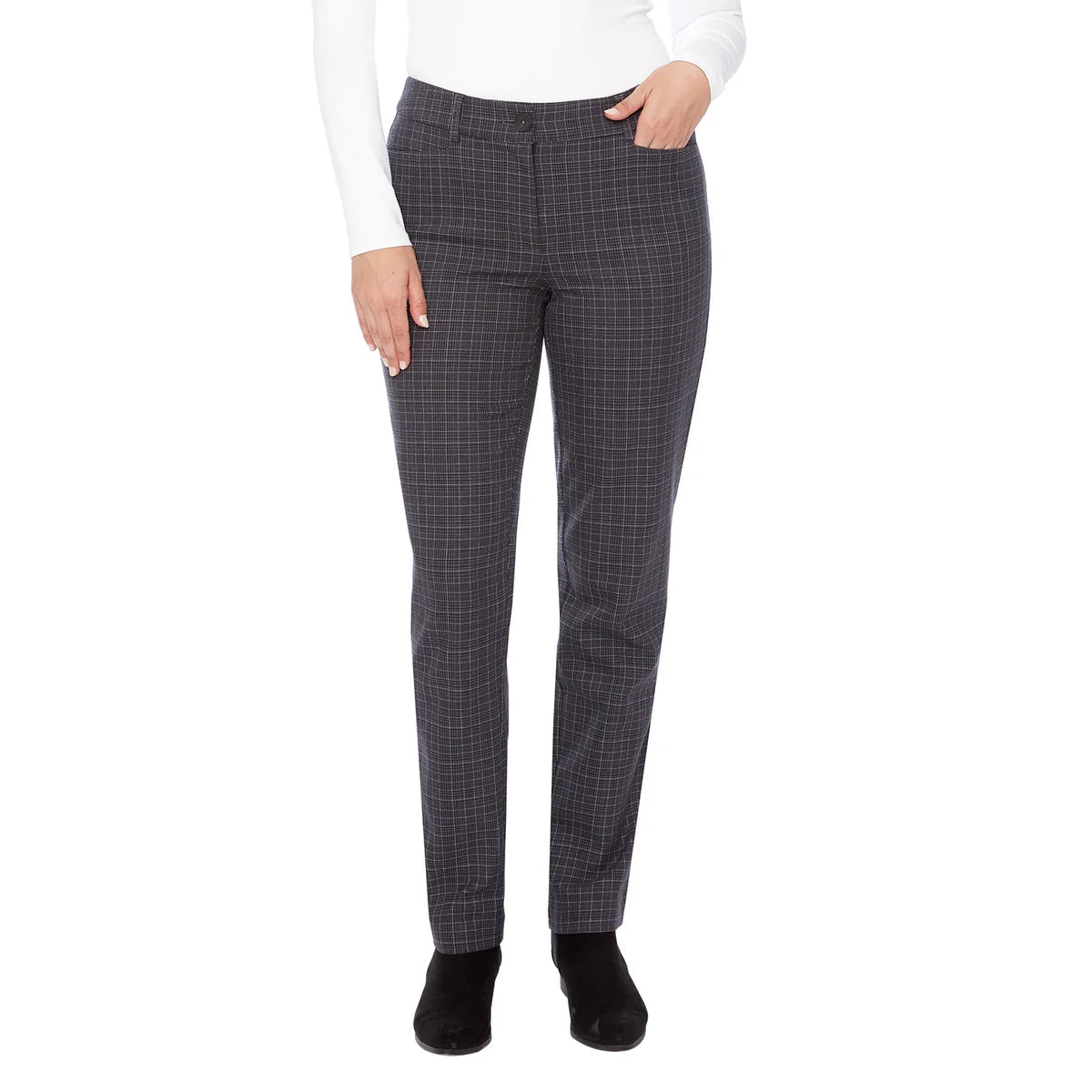 UP! - Pantalon en Coton Extensible pour Femme-women's-stretch-coton-pants-costco-2816134-gris-grey
