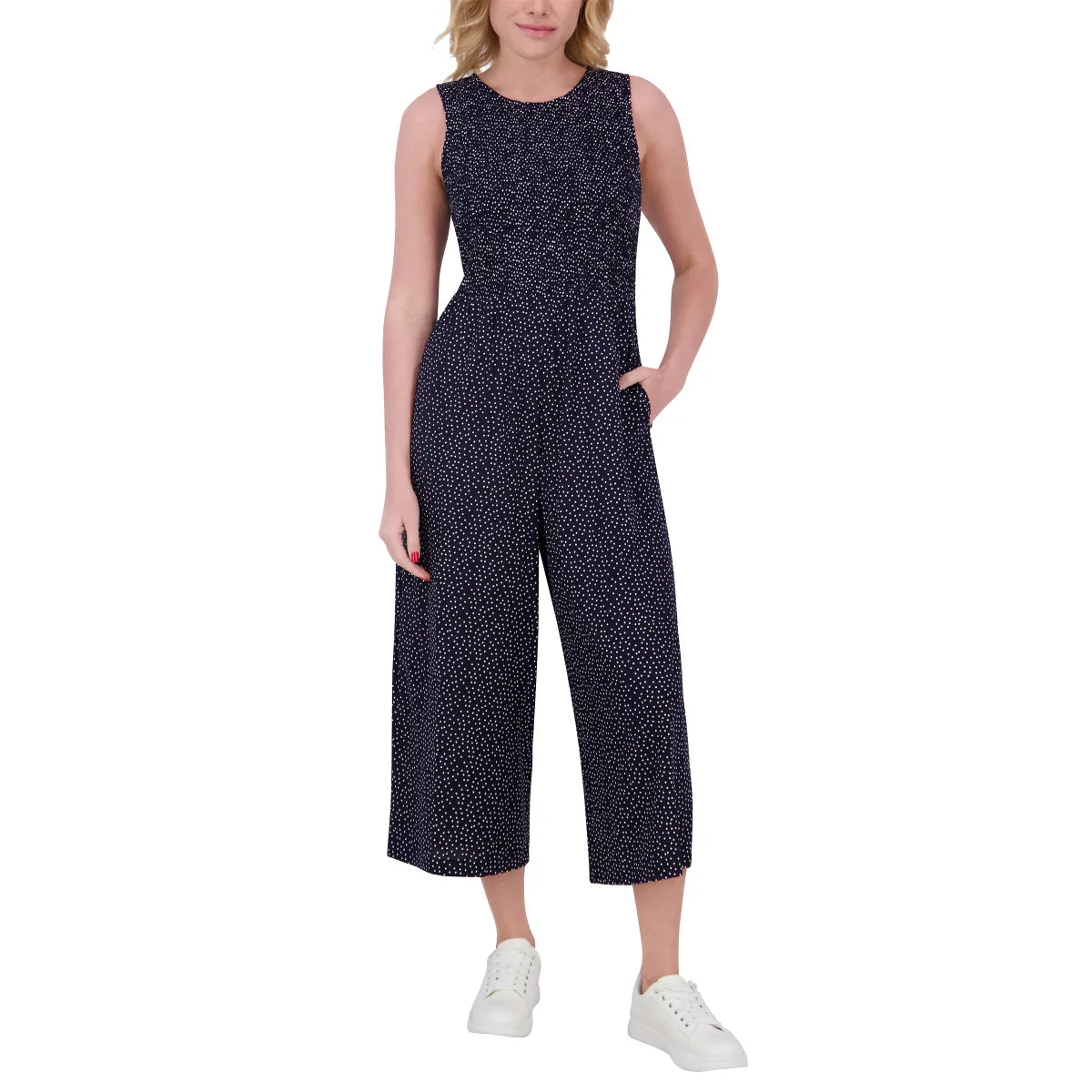 ANDREW MARC - Combinaison à Jambe Large pour Femme-WOMEN'S-WIDE-LEG-JUMPSUIT-COSTCO-1876509-BLEU-BLUE