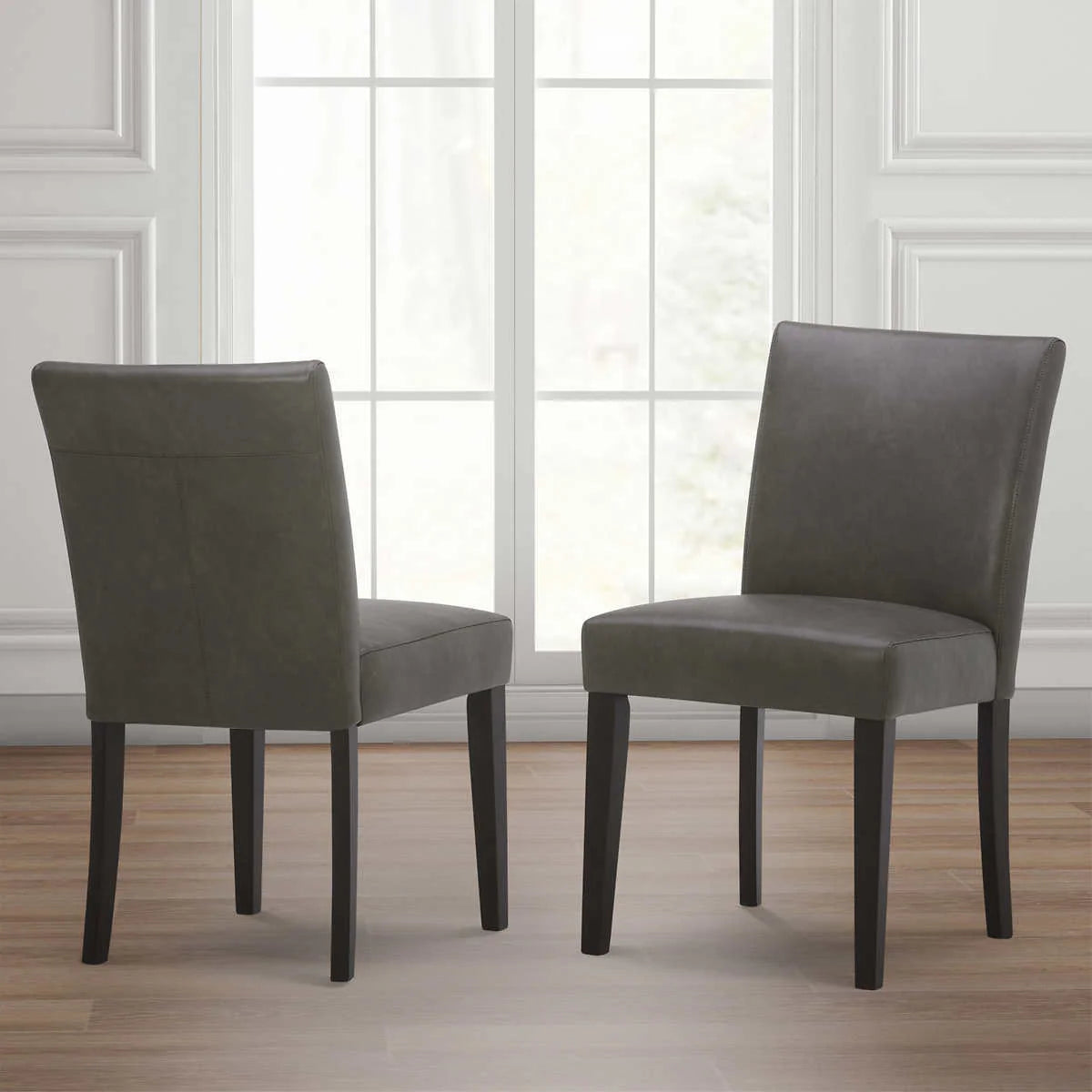 BECKETT - Ensemble de 2 Chaises de Salle à Manger Contemporaine-set-of-contemporary-dining-chair-costco-1635479-gris-grey