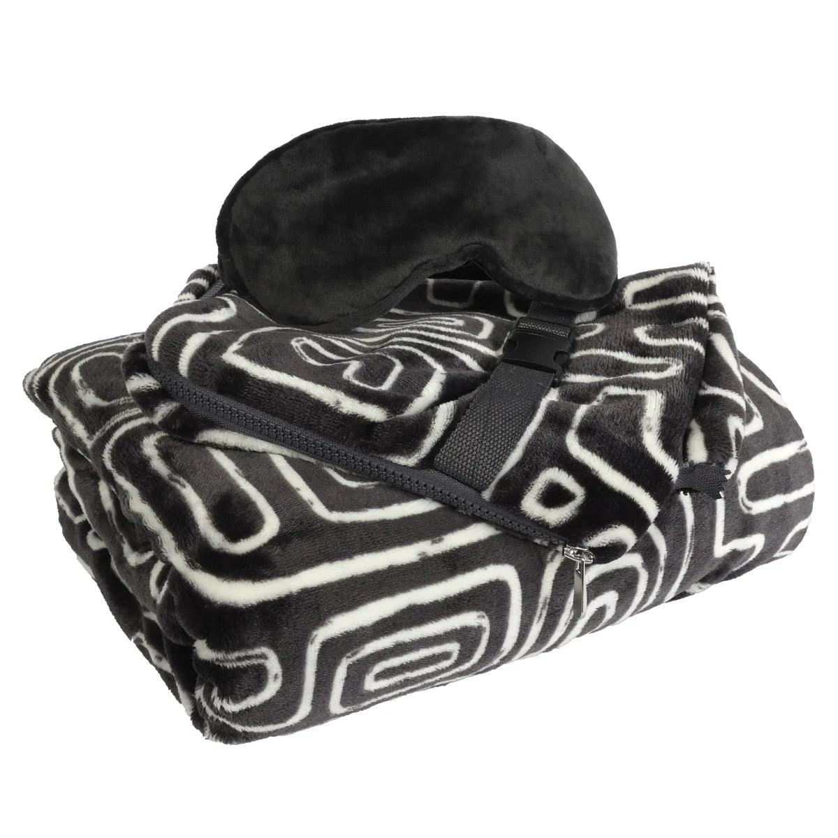 HOME RETREAT - Couverture Oreiller De Voyage Avec Masque Nemco - 5895026 - travel - pillow - blanket - grey - costco
