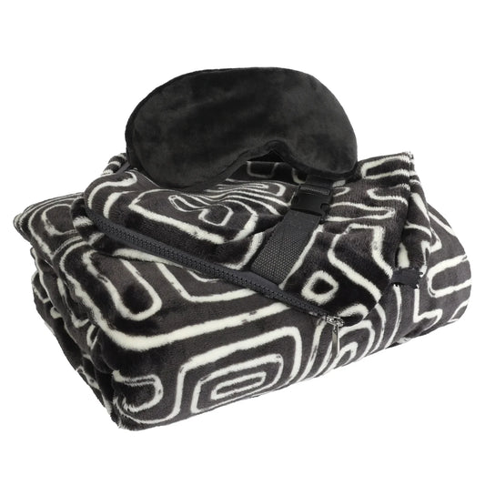 HOME RETREAT - Couverture Oreiller De Voyage Avec Masque Nemco - 5895026 - travel - pillow - blanket - grey - costco
