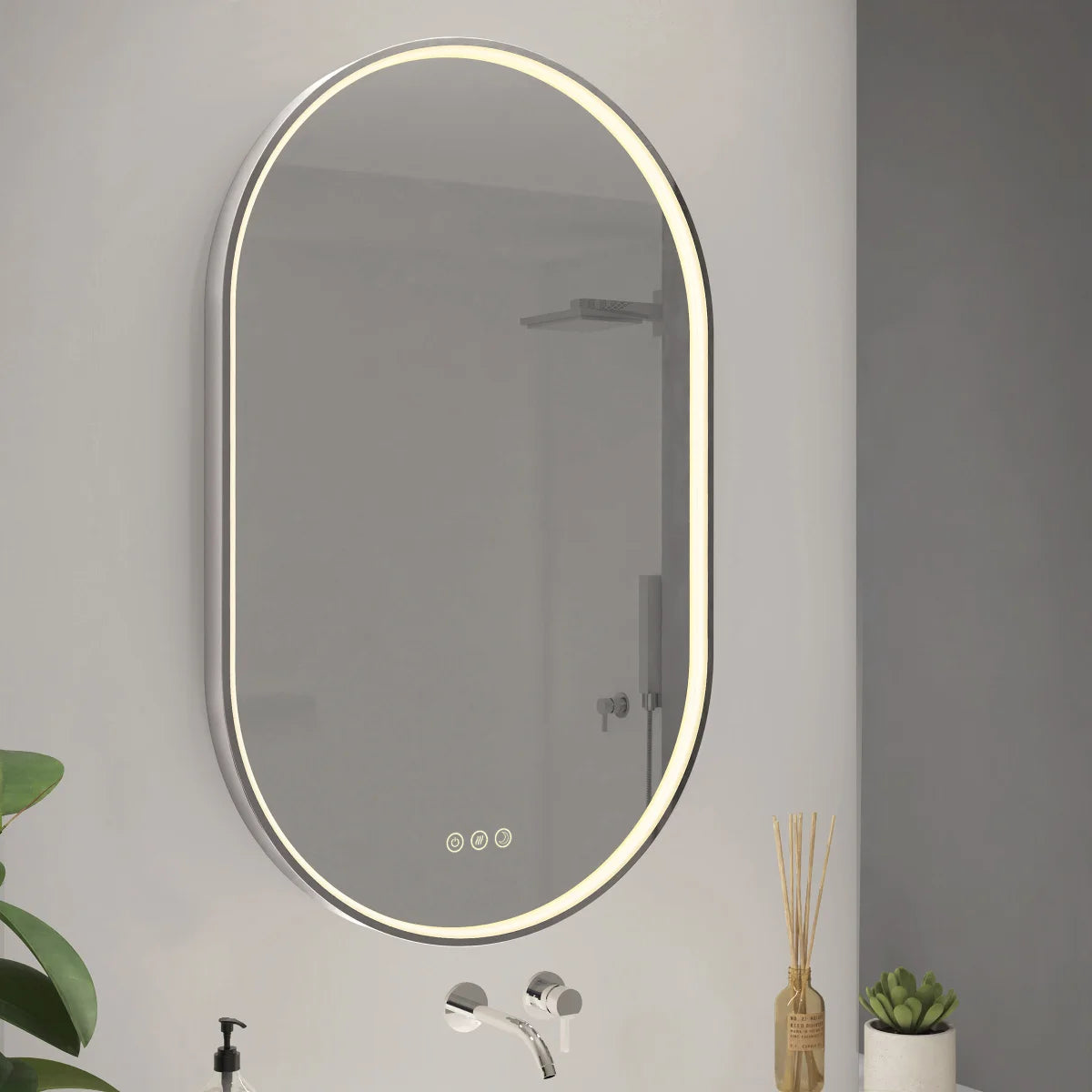 ARTIKA - Miroir à Del avec Fonction Antibuée Royce Oval
