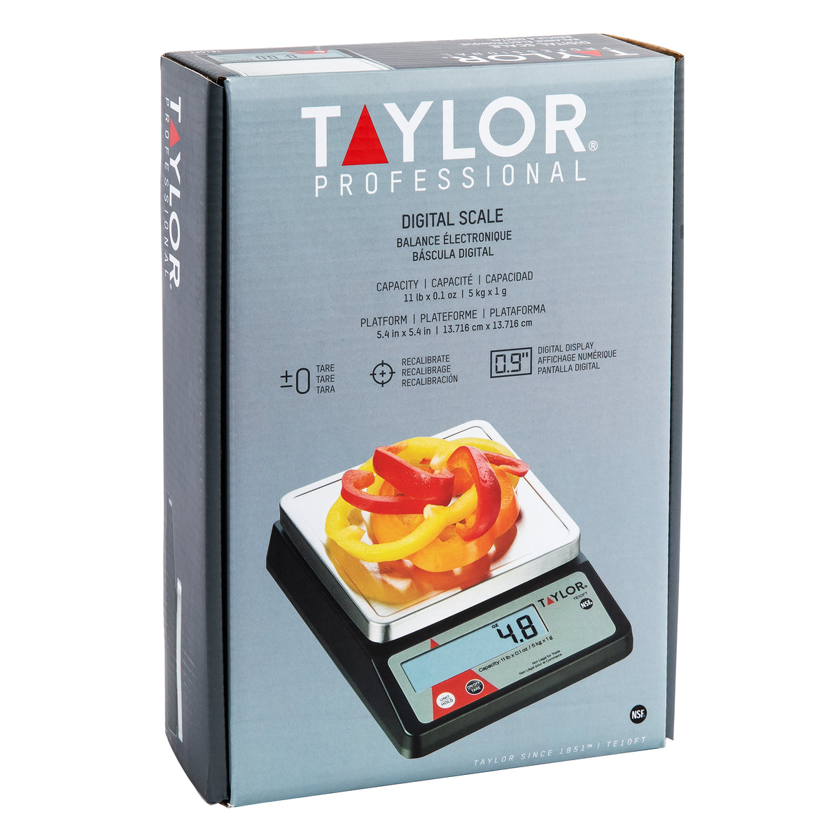 TAYLOR PROFESSIONAL - Balance Électronique - scale - digital - grey - te10ft - 354949 - costco