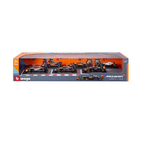 BURAGO - Ensemble de 6 Voitures de Course Formula 1 McLaren-set-cars-race-costco-1601290-orange-2