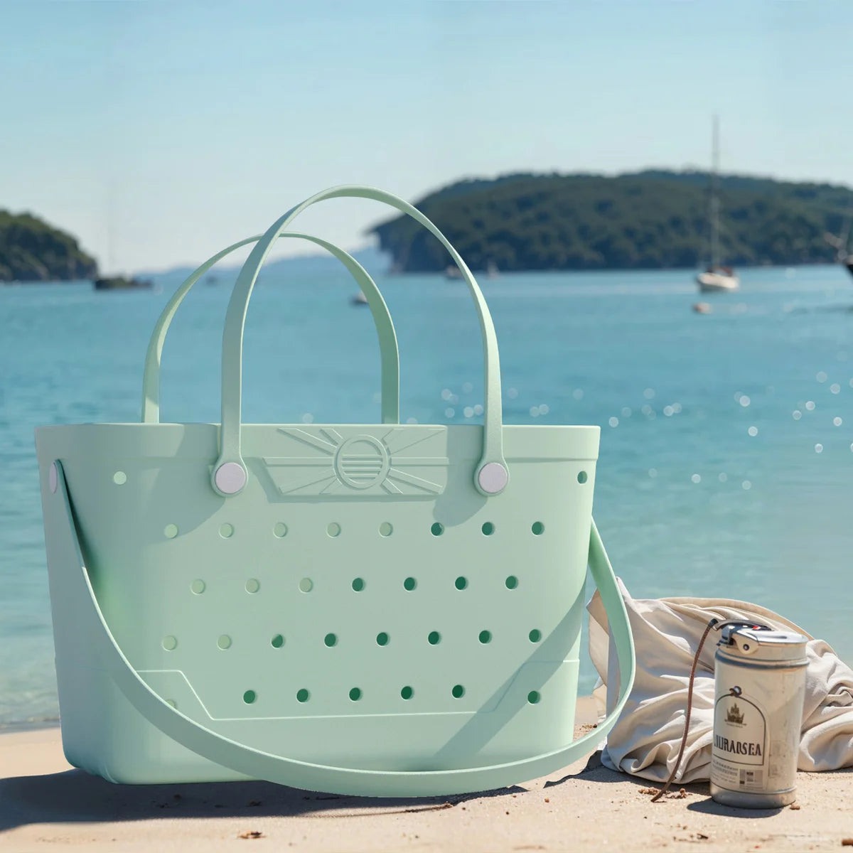 THIRTIETH-SENSE-Sac-Plage-Beachcomber-beach-bag-tote-costco-1793019-green-vert-5