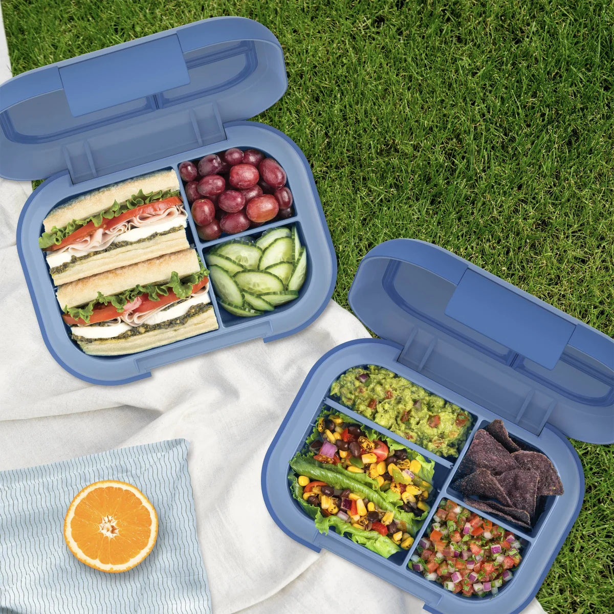 BENTGO - Ensemble de 2 Boites à Lunch Étanches Chill XL-leak-proof-lunch-box-set-pack-costco-1962134-bleu-blue-2
