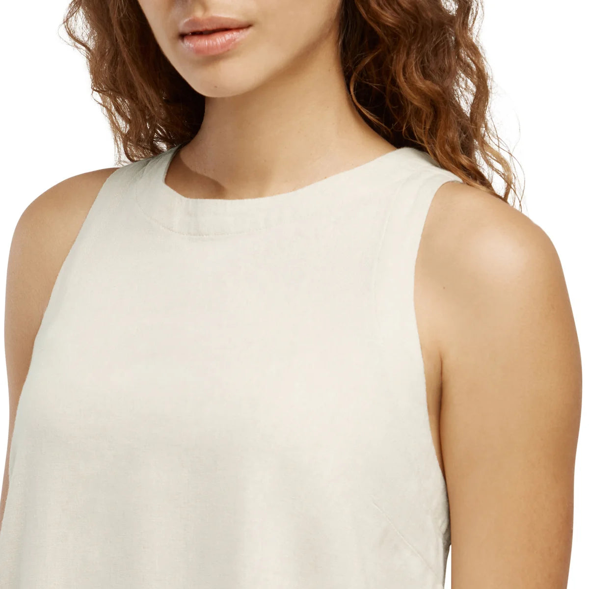 BANANA REPUBLIC - Robe en Lin Sans Manches pour Femme-WOMEN'S-SLEEVELESS-LINEN-DRESS-COSTCO-1876603-CRÈME-CREAM-4