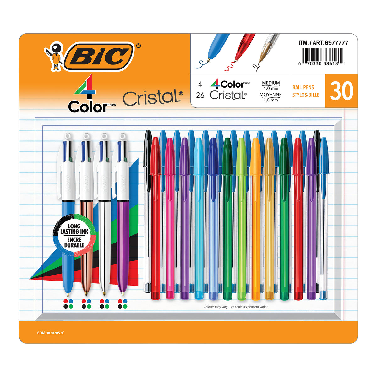 BIC - Ensemble de 30 Stylos-ball-pens-set-pack-costco-6977777
