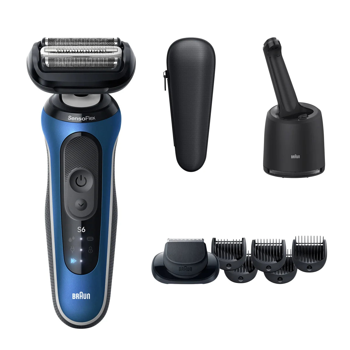 BRAUN - Rasoir électrique Series 6-shaver-blue-black-bleu-noir-costco-2723990