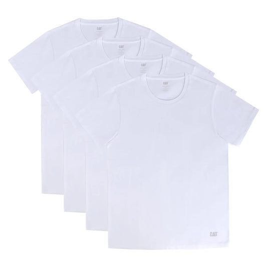 CAT - Paquet de 4 T-Shirt Ras du Cou-pack-crew-shirts-men's-homme-costco-1699050-white-blanc-2