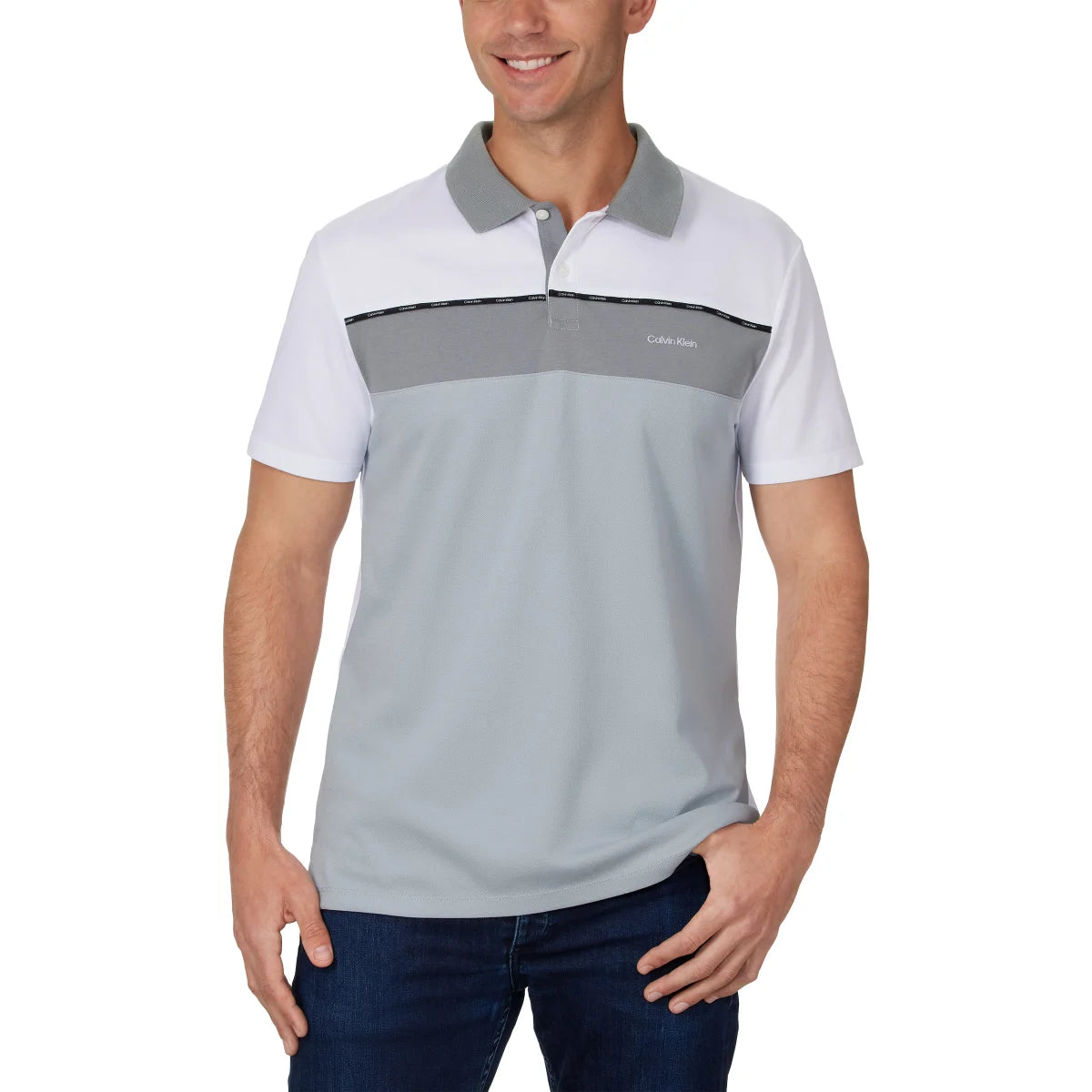 CALVIN KLEIN - Polo pour Homme-MEN'S-POLO-SHIRT-COSTCO-1894658-GRIS-GREY