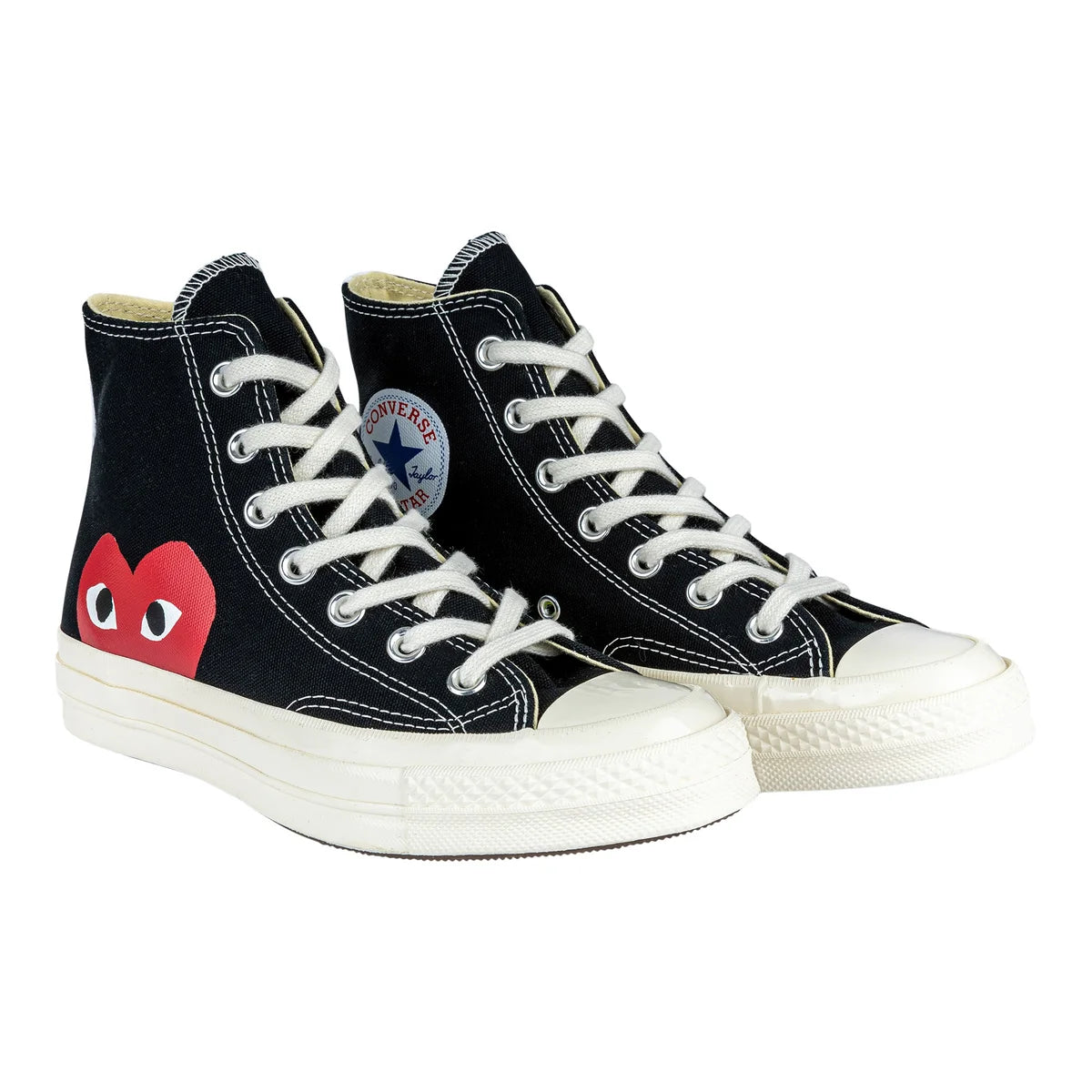 CONVERSE X COMMES DES GARÇONS PLAY - Chaussures Chuck 70 High Top Unisexes *Tel Quel*-sneakers-costco-1915190-noir-black