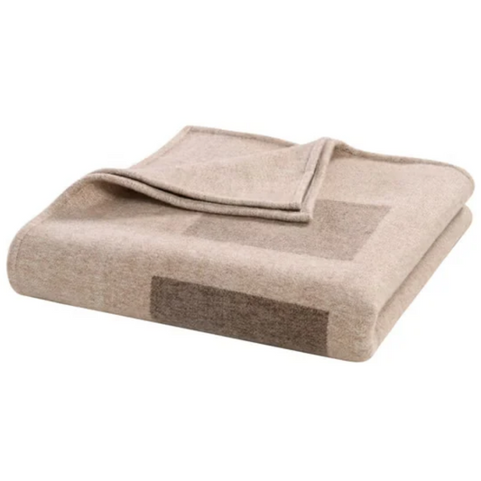 CHALET DÉCOR - Jeté tissé brun et beige | CHALET DÉCOR - brown and beige woven throw