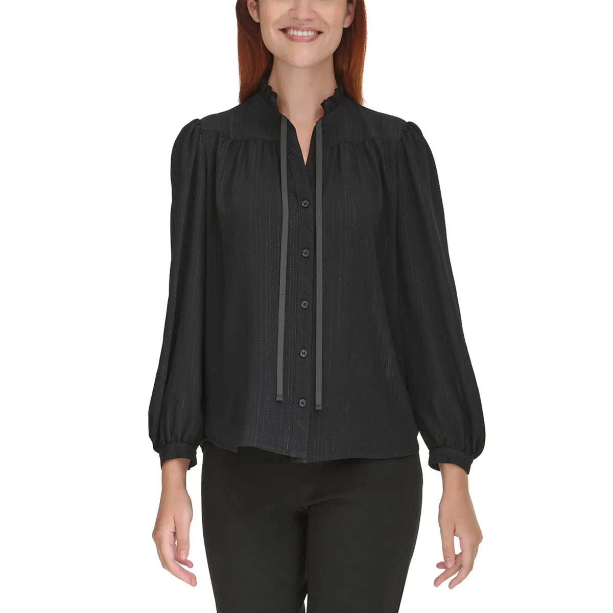 dkny-chemisier-pour-femme-women's-bouse-costco-3811001-black-noir-3