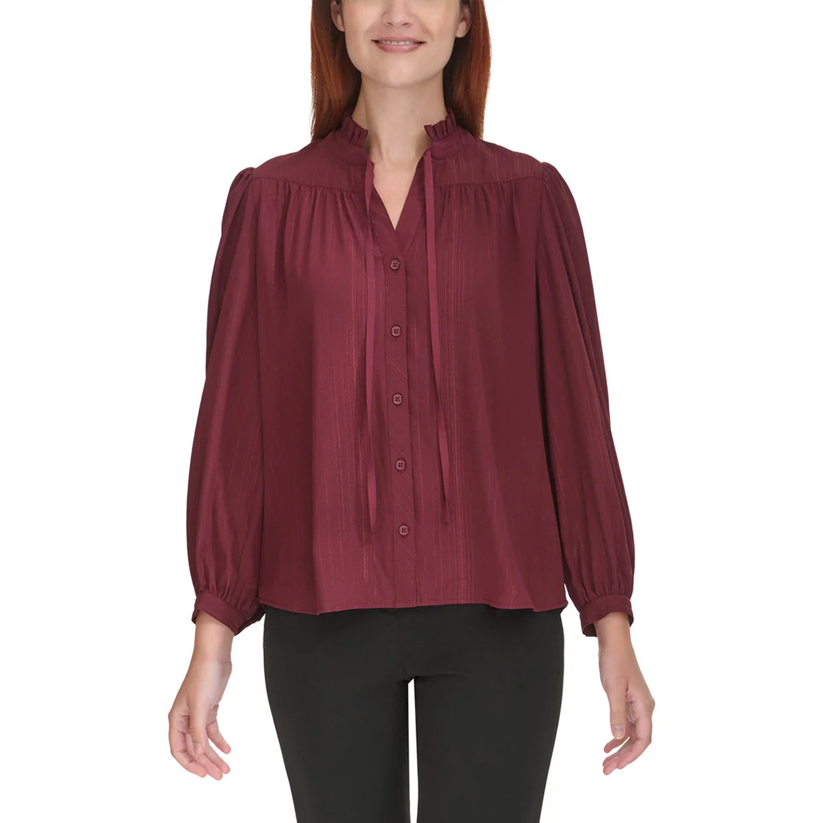 dkny-chemisier-pour-femme-women's-bouse-costco-3811001-rouge-red-3